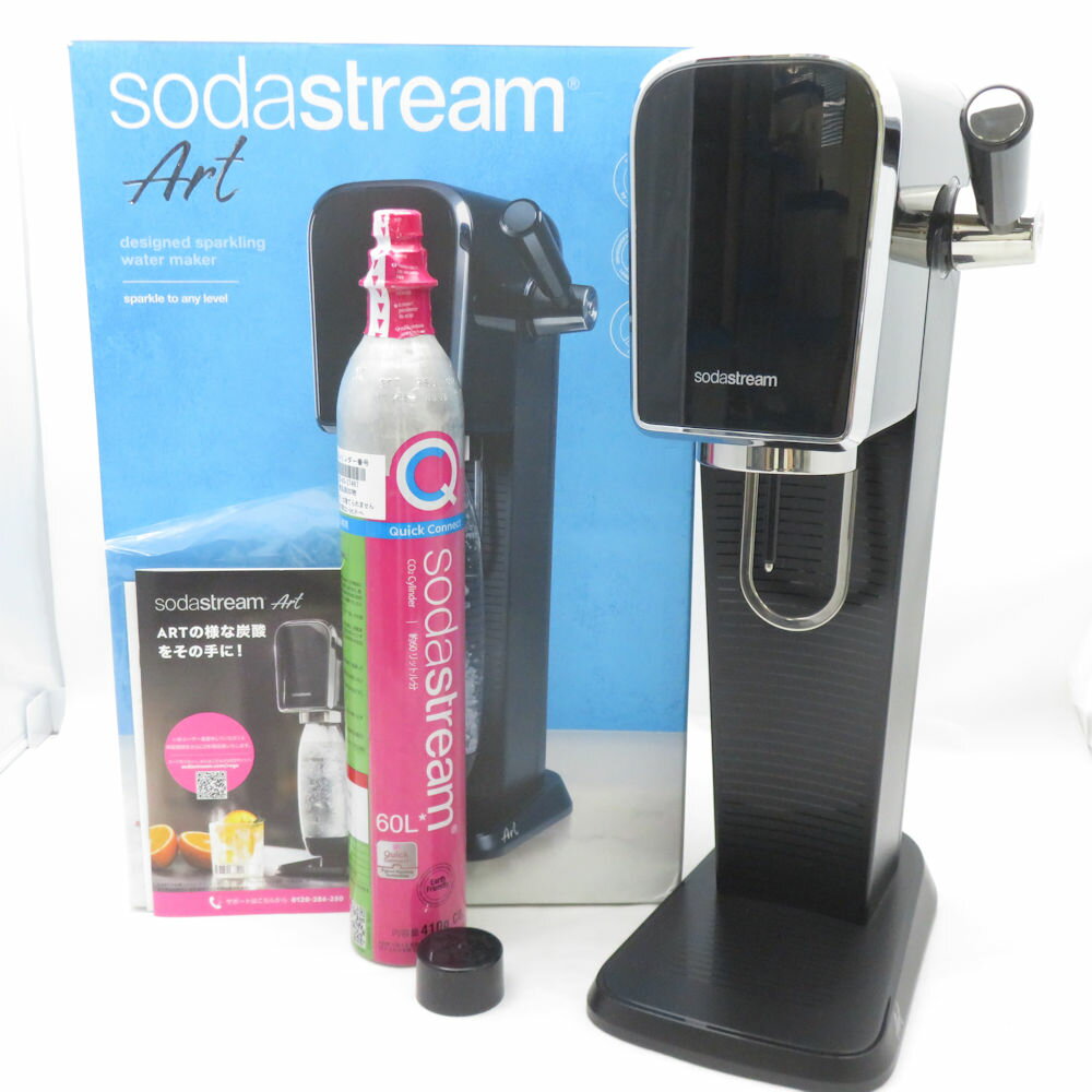 美品 sodastream ソーダストリーム アート Art-001 炭酸水メーカー キッチン家電 黒 SU13477Z 【中古】