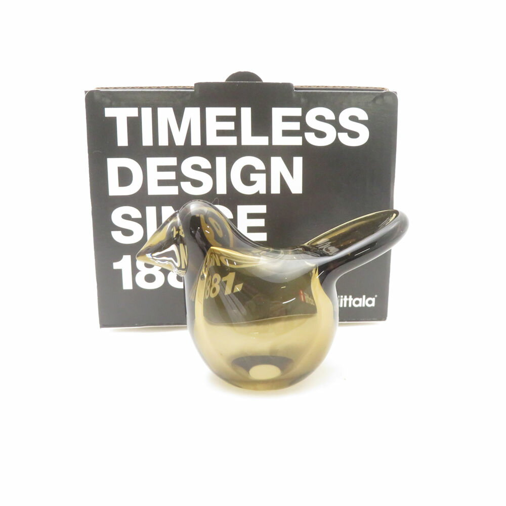 美品 iittala イッタラ バードバイトイッカ Scope別注2015 フライキャッチャー シエッポ 置物 無鉛ガラス サンド クリア 1000羽限定 北欧オブジェ SU13611E2 【中古】