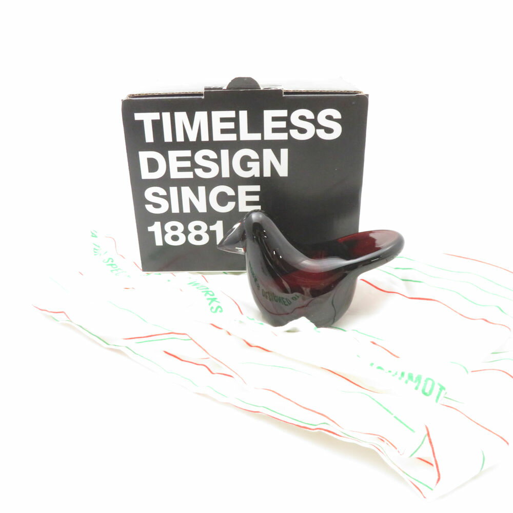 美品 iittala イッタラ バードバイトイッカ Scope別注2015 フライキャッチャー シエッポ 置物 無鉛ガラス ブラウン クリア 1000羽限定 北欧オブジェ SU13612E2 【中古】