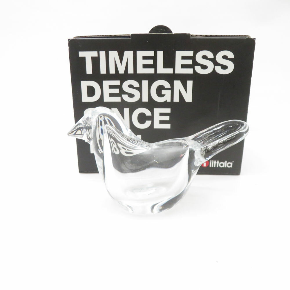 美品 iittala イッタラ バードバイトイッカ Scope別注2015 フライキャッチャー シエッポ 置物 無鉛ガラス クリア 1000羽限定 北欧 鳥 オブジェ SU13614E2 【中古】