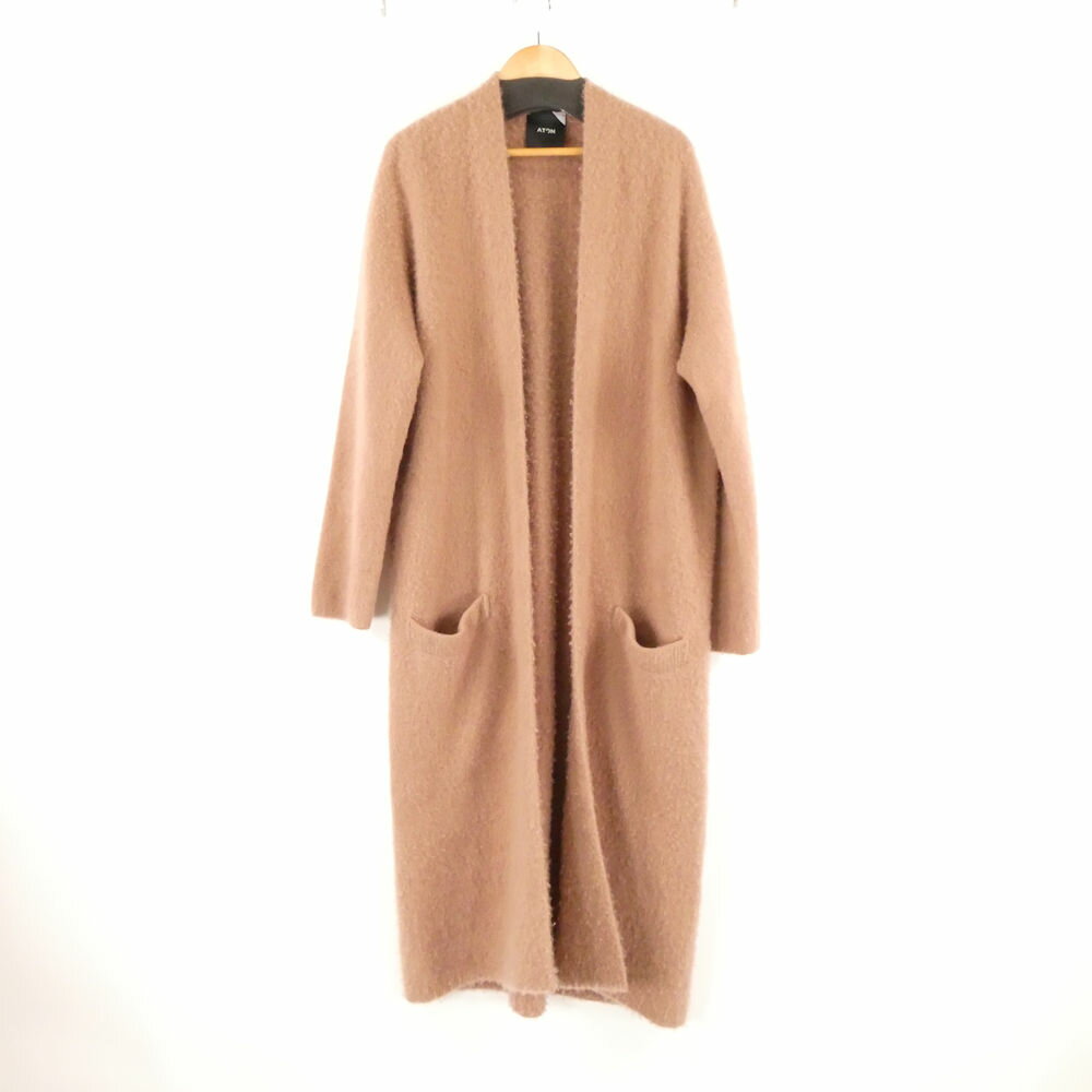 ATON エイトン 6496170 カーディガン 02 S相当 カシミヤ100% 長袖 ロング ガウン トップス レディース AU3921A18 【中古】