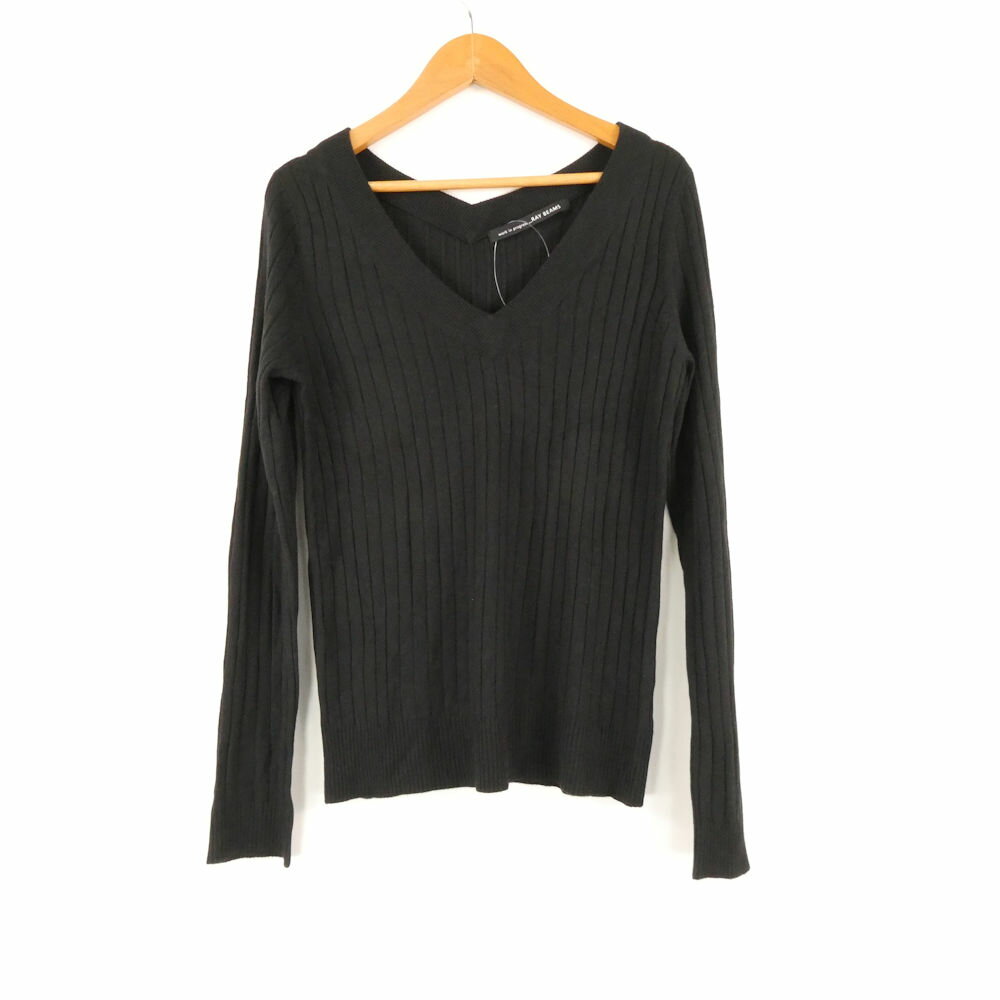 美品 Ray BEAMS ビームス ニット 表記 アクリル他 長袖 リブ Vネック トップス レディース AU3949A61 【中古】