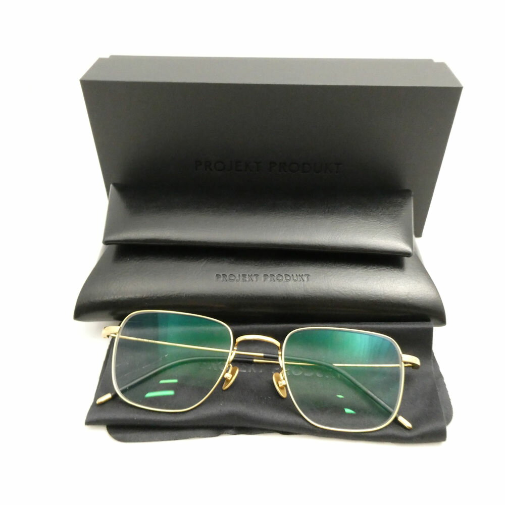 PROJEKT PRODUKT プロジェクトプロダクト FS26 CG メガネ 50□23 150 チタニウム 度入り チタンフレーム 眼鏡 アイウェア AU3992 【中古】