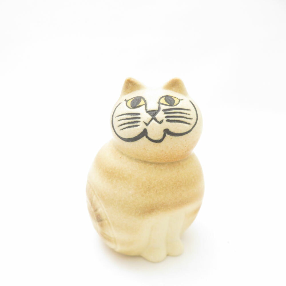 美品 Lisa Larson リサラーソン MIA ミア 置物 陶器 Sサイズ ブラウン キャット 猫 スウェーデ SC10101V1 【中古】