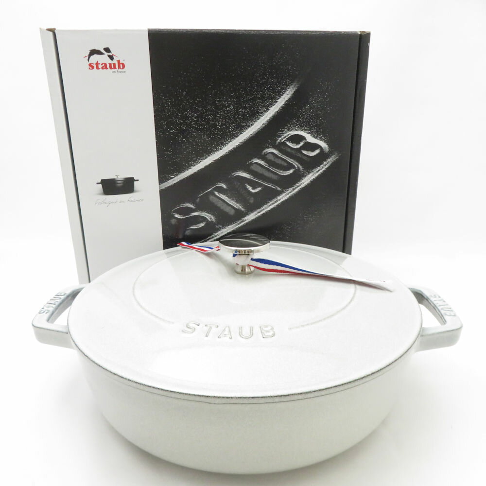 未使用 STAUB ストウブ ブレイザー ソテーパン 両手鍋 24cm 2.4L カンパーニュ SC10224Z 【中古】
