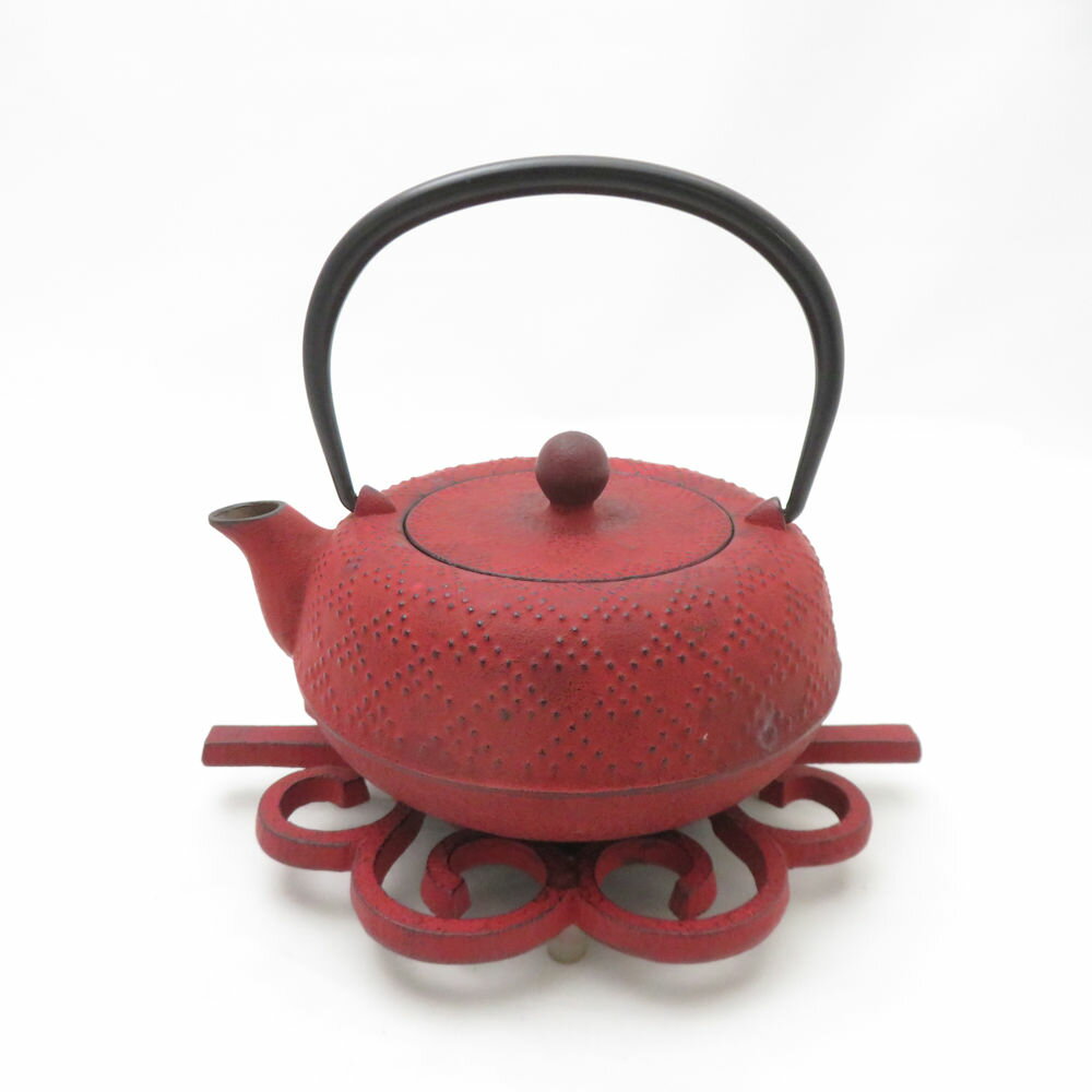 IWACHU 岩鋳 南部鉄器 鉄瓶 鍋敷き セット SC10226R1 【中古】