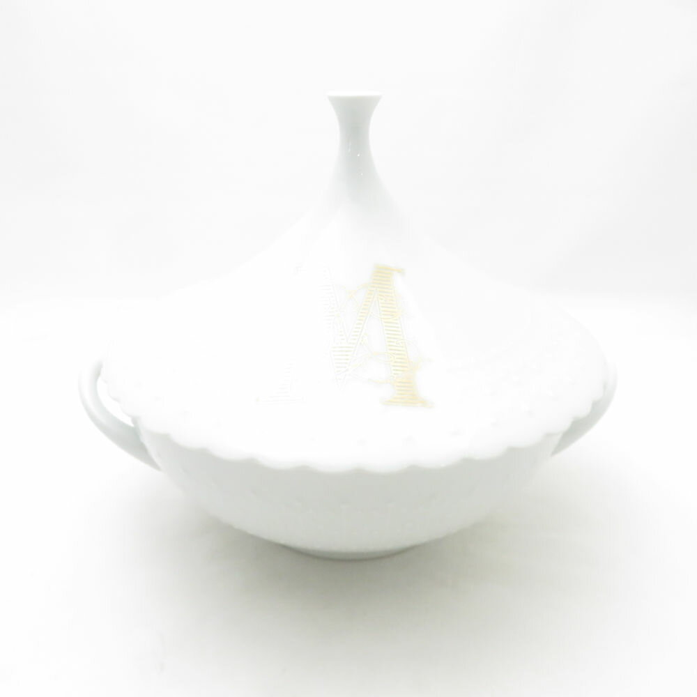 未使用 GeorgerBoyer ジョルジュボワイエ スープチューリン イニシャル入 リモージュ 深皿 蓋付き SC9773T2 【中古】