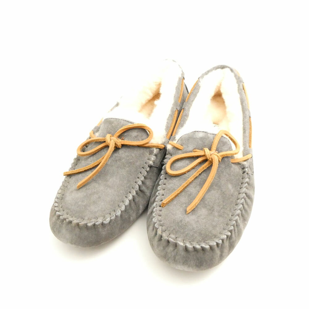UGG アグ ダコタ S/N5612 モカシン 23cm フラットシューズ ボア ムートン リボン レディース AD1533 【..