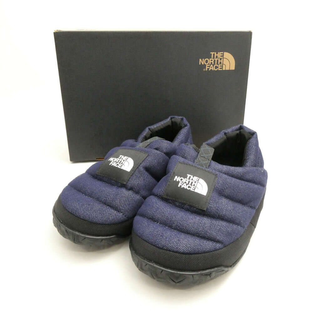 未使用 THE NORTH FACE ノースフェイス NFW02372 スリッポン 22cm ボア スリッパ 防寒シューズ デニム ..