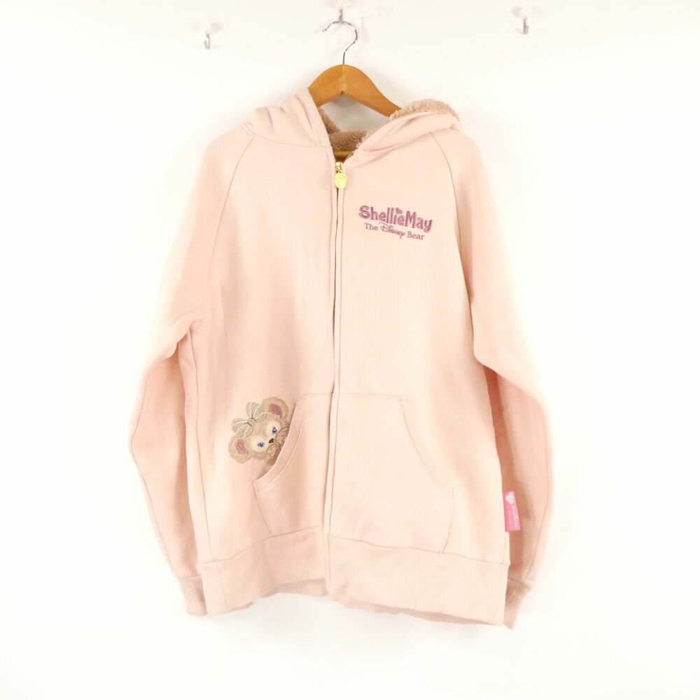 美品 Disney ディズニー Duffy and Friends シェリーメイ パーカー M ポリエステル他 フルジップ ボア リボン 耳 レディース AD1554A11 【中古】