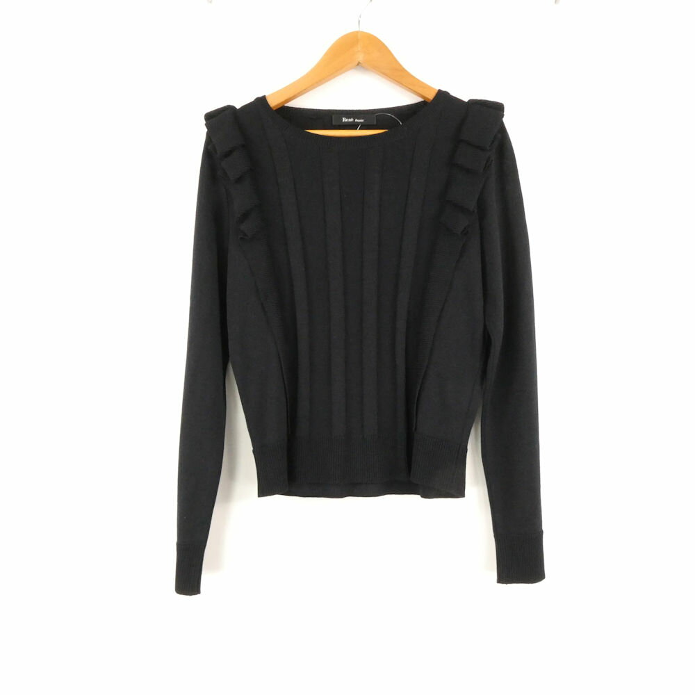 美品 Rene basic ルネ 5742130 ニット 34 テンセル ポリエステル 長袖 フリル レディース AN2795A47 【中古】