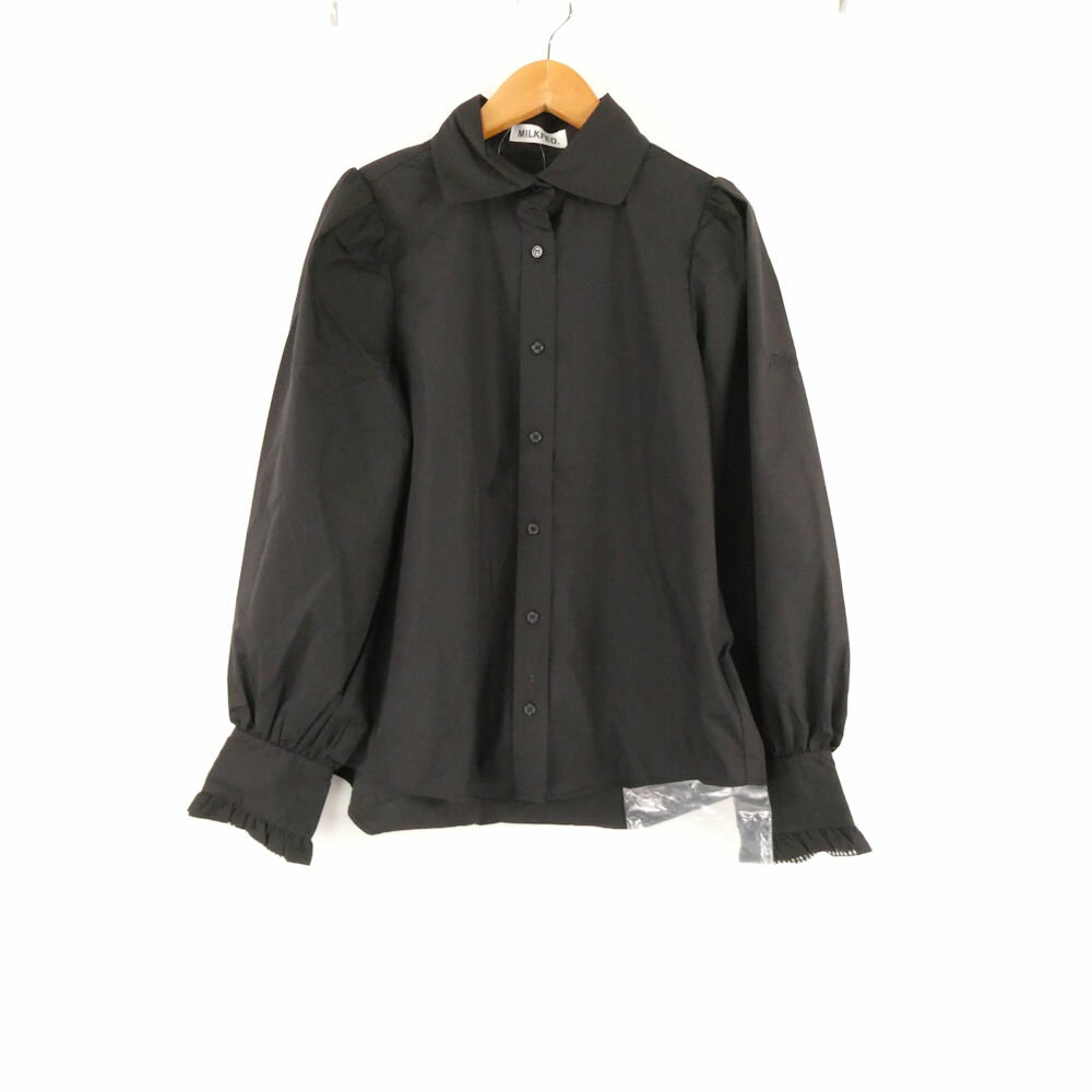 未使用 MILKFED. ミルクフェド 103243014004 ブラウス ONE SIZE ポリエステル他 リボン シャツ レディース AO3739A16 【中古】