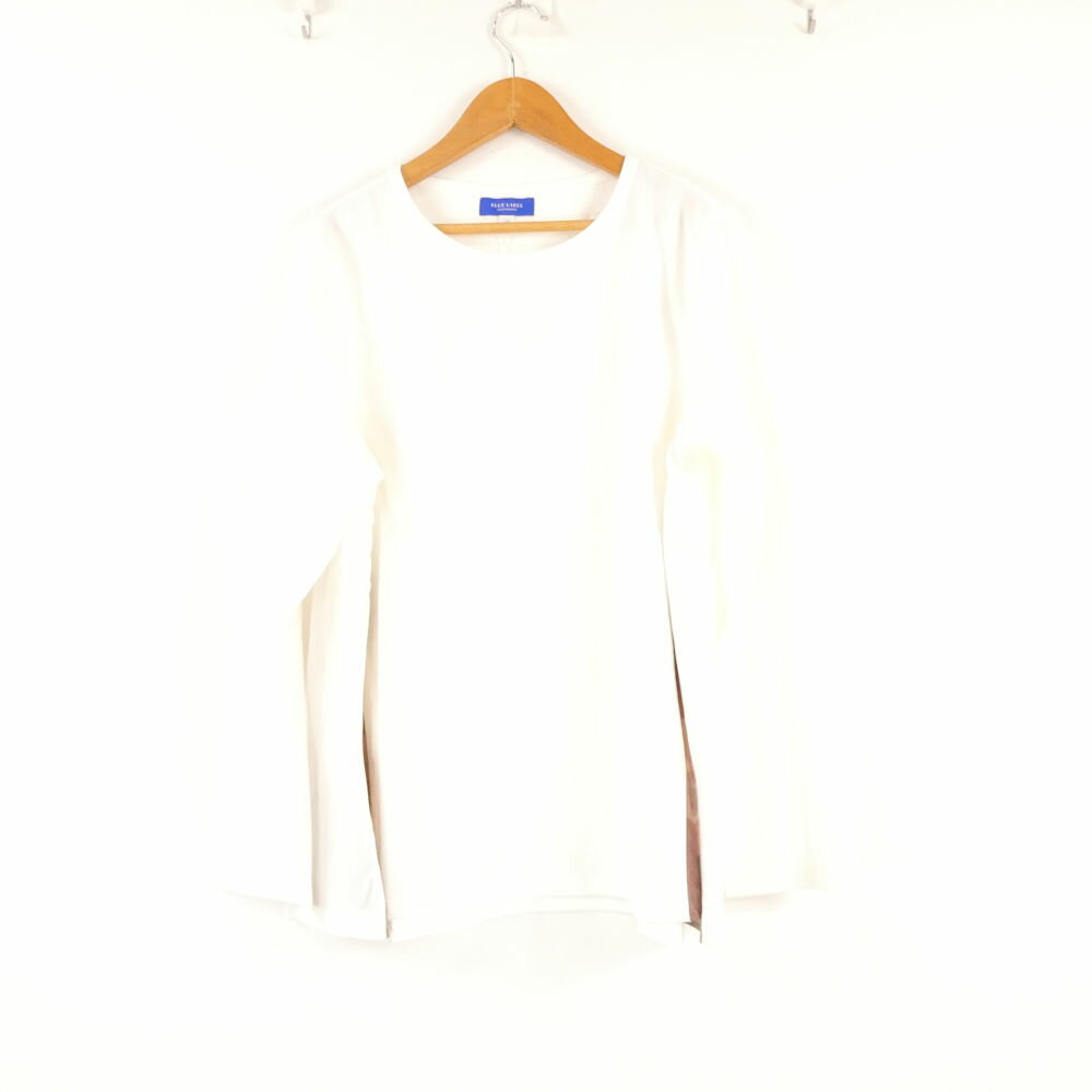 未使用 BLUE LABEL CRESTBRIDGE ブルーレーベルクレストブリッジ 56P03407 ハイゲージポンチカットソー 40 綿他 長袖 チェック柄 レディース AO3746A52 【中古】