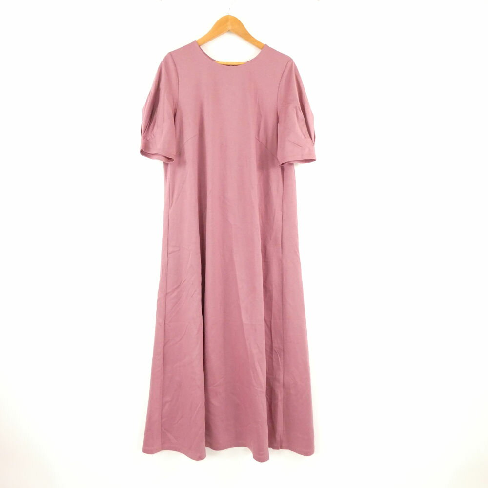 未使用 BLUE LABEL CRESTBRIDGE ブルーレーベルクレストブリッジ 55J36454 タックスリーブポンチドレスワンピース 38 綿他 半袖 ミモレ丈 チェック柄 レディース AO3751A51 【中古】