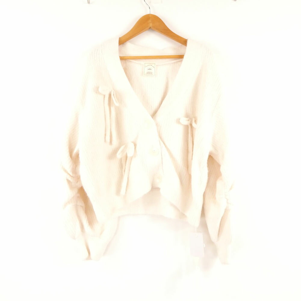 未使用 gelato pique ジェラートピケ PWNT225090 フェザーリボンカーディガン F ポリエステル他 長袖 レディース AO3760A79 【中古】