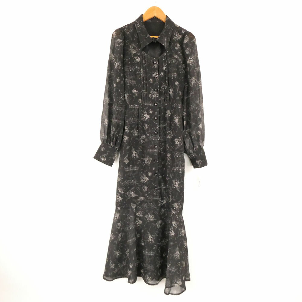 未使用 michell Macaron ミシェルマカロン SFP0293C ロイヤルフルールマーメイドワンピース F ポリエステル100％ 長袖 ロング レディース AO3774A41 【中古】