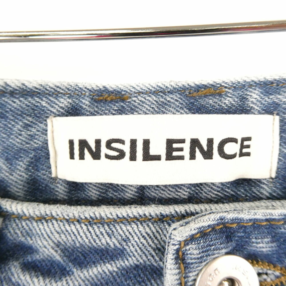 美品 INSILENCE インサイレンス 1W2E4PT22 ローウエストワイドジーンズ デニムパン...