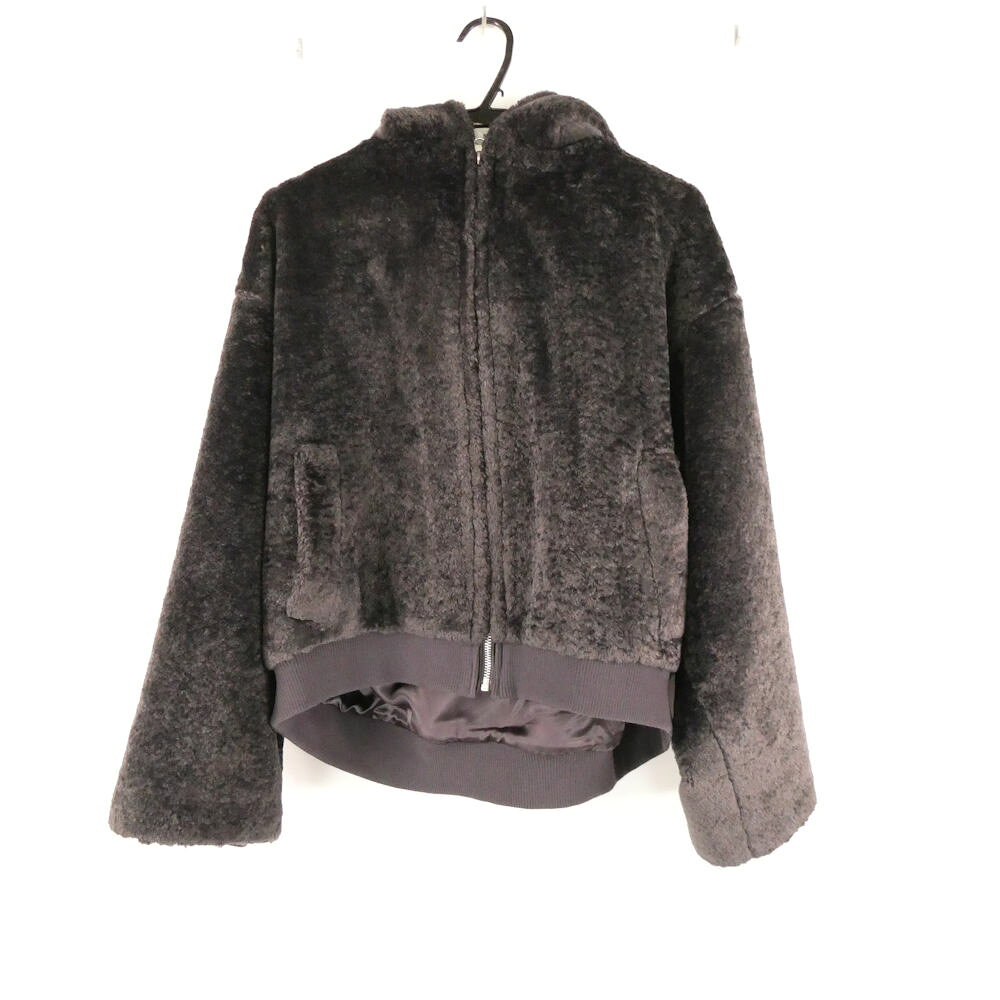 Rakuten - 美品 CALMER カルメ―ル 24011256504030 FUZZY FUR ZIP フーディ― ブルゾン フリー ポリエステル100％ ダークグレー系 006 ファー ジップアップ AO3838B21 【中古】