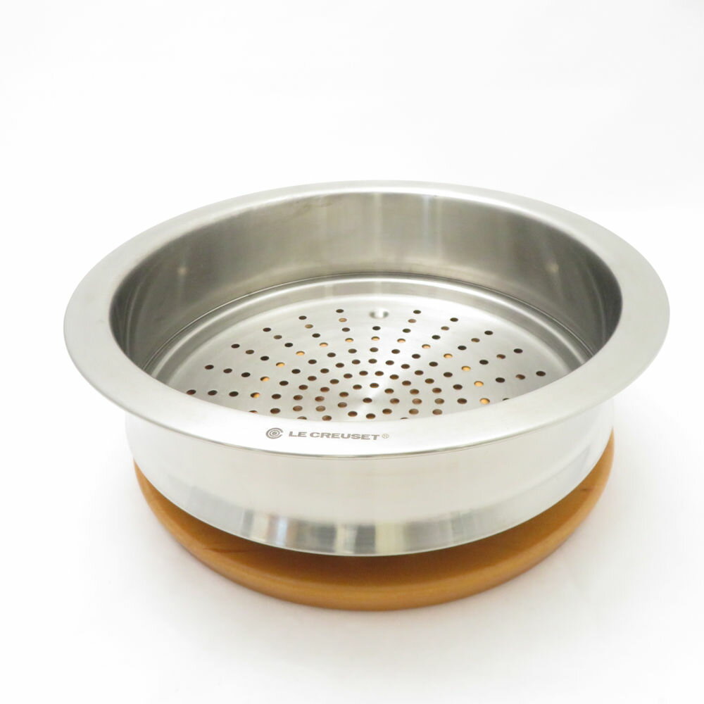Le Creuset ルクルーゼ スチーマー22cm メープルウッドトリベット セット 22cm 鍋 ...