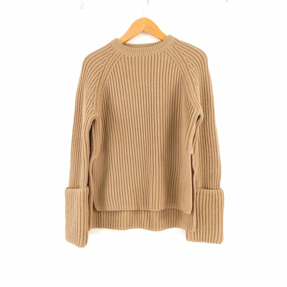 美品 Smaxmara エスマックスマーラ ニット XS コットン ポリアミド 長袖 リブ レディース AN2907A10 【中古】...