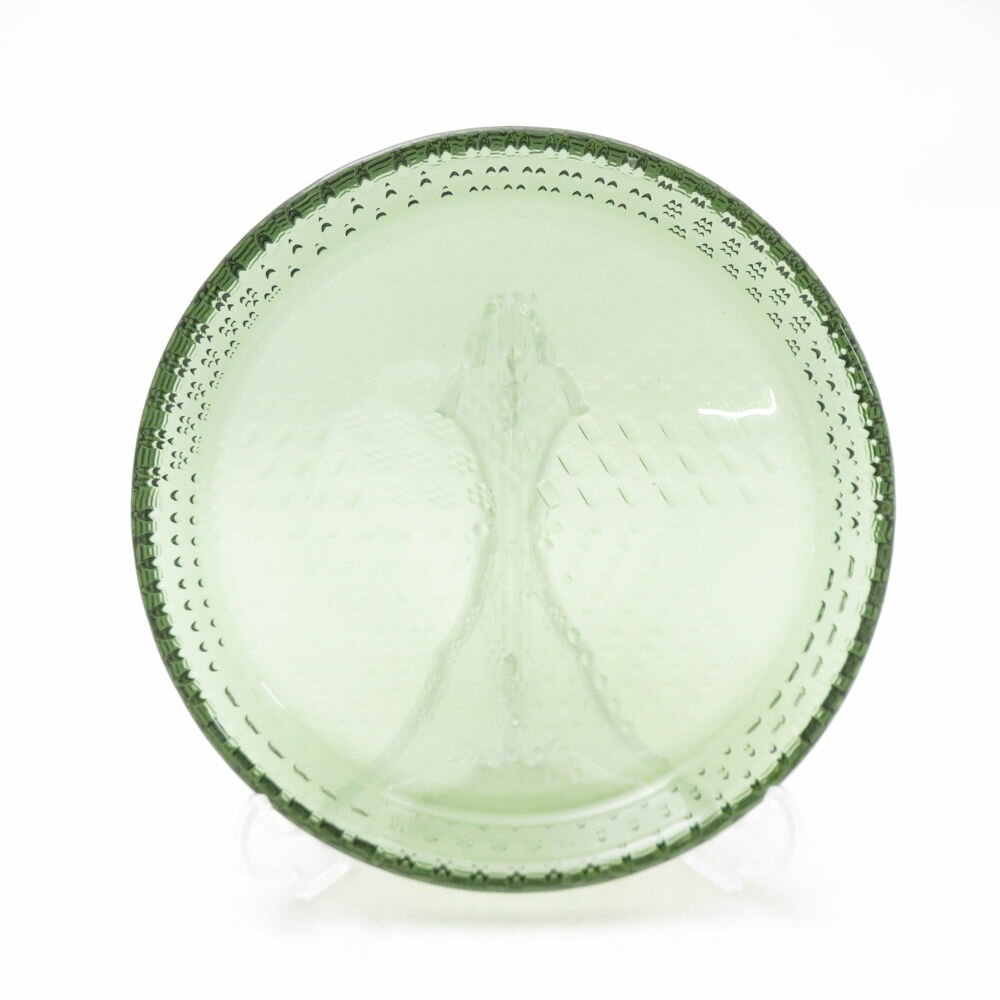 美品 iittala イッタラ Tundra ツンドラ プレート 15.4cm 皿 パイングリーン 北欧 SC10410G1 【中古】