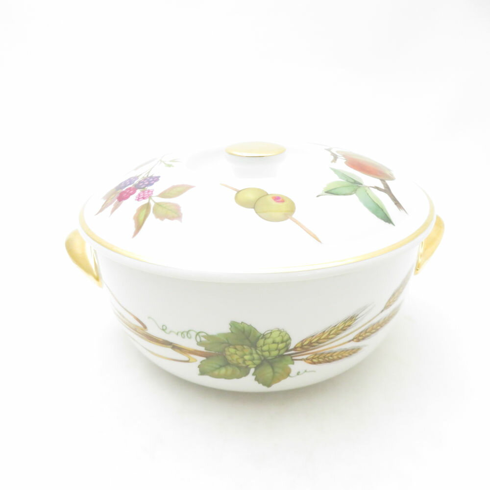 美品 ROYAL WORCESTER ロイヤルウースター イヴシャム キャセロール SO3794B4 【中古】
