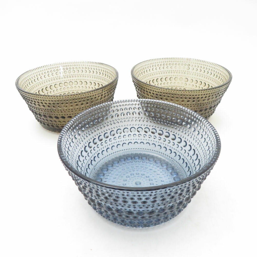 iittala イッタラ カステヘルミ ボウル 3枚 セット サンド レイン 北欧 SO3804B4 【中古】