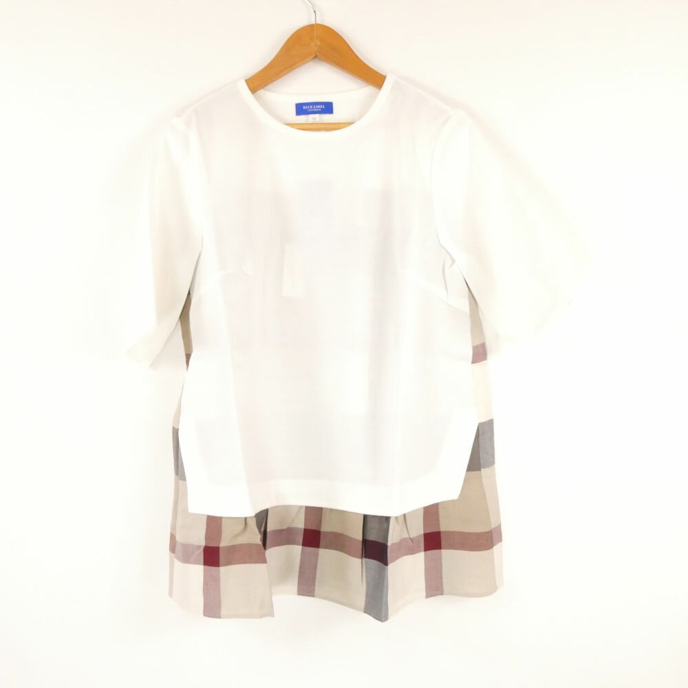 ̤���� BLUE LABEL CRESTBRIDGE �֥롼�졼�٥� 55P17193 �����å����إ��åȥ��� 38 ��¾ Ⱦµ �ȥåץ� ��ǥ����� AO37...