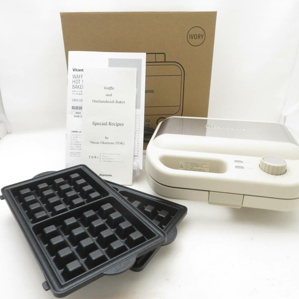 美品 Vitantonio ビタントニオ VWH-600 ワッフル＆ホットサンドベーカー アイボリー SC10425Z 【中古】