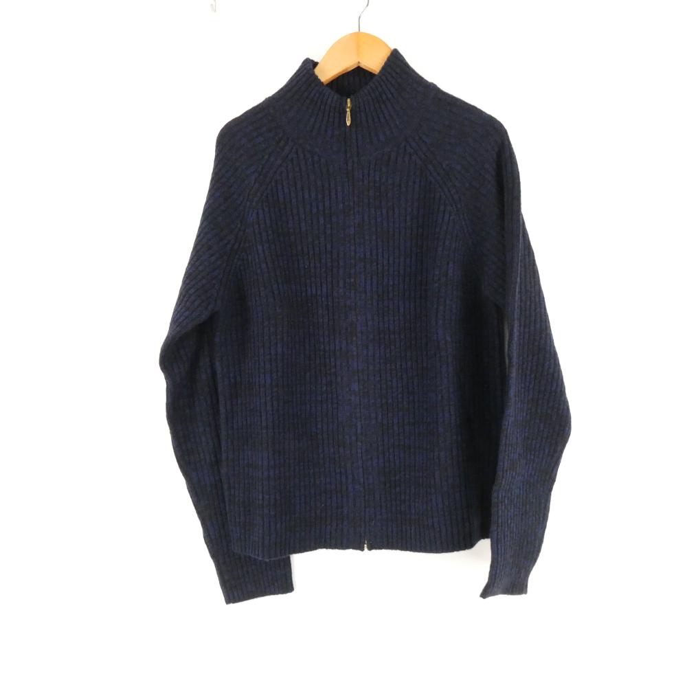 Rakuten - 美品 LAURA ASHLEY ローラアシュレイ ジップアップカーディガン 1点 M ウール100％ ニット セーター ハイネック レディース AM7743A62 【中古】