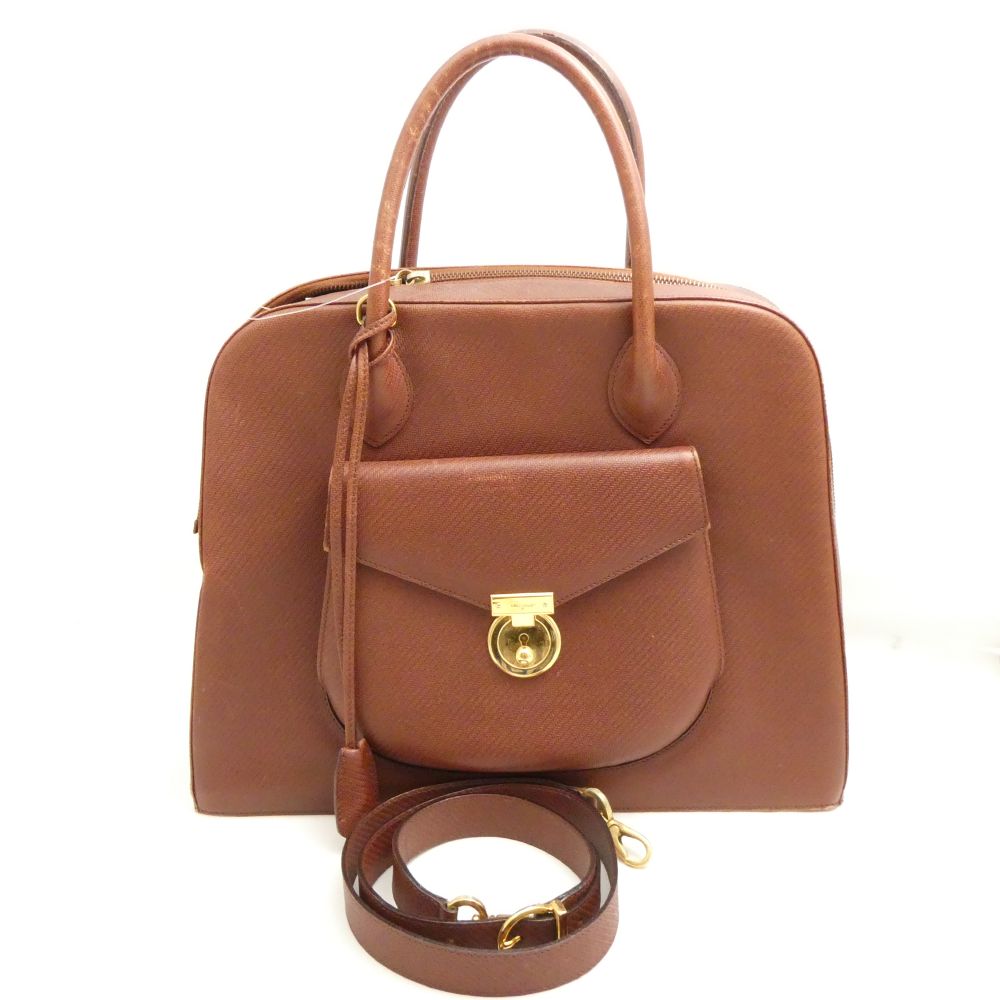 Salvatore Ferragamo �ե��饬�� �ϥ�ɥХå� ���������Хå� �� ���Х� ��ǥ����� AN2893 ����š�