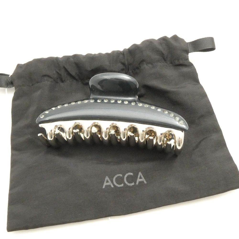 美品 acca アッカ ティアラクイーン ヘアクリップ L ヘアアクセサリー ストーン レディース AO3835 【中古】