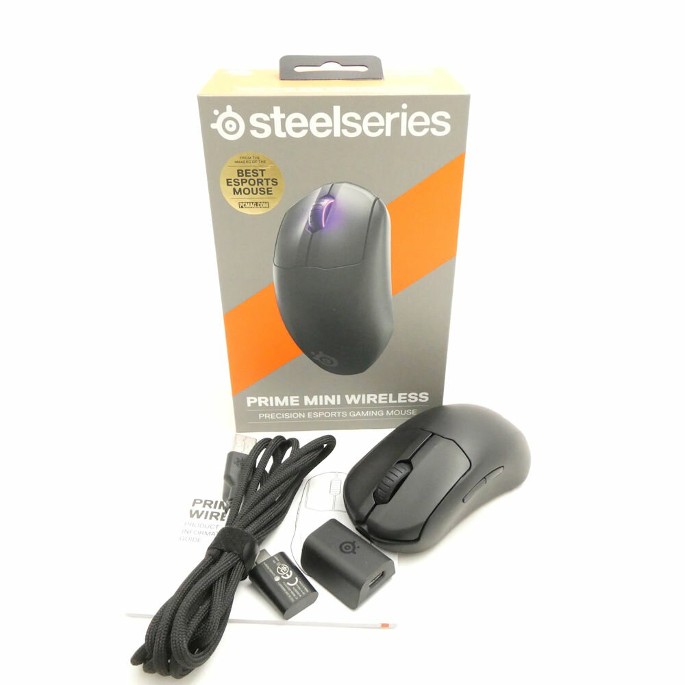 美品 steelseries スティールシリーズ PRIME MINI WIRELESS ワイヤレスゲーミングマウス 無線 FPS eスポーツ PC周辺機器 HU1853 【中古】