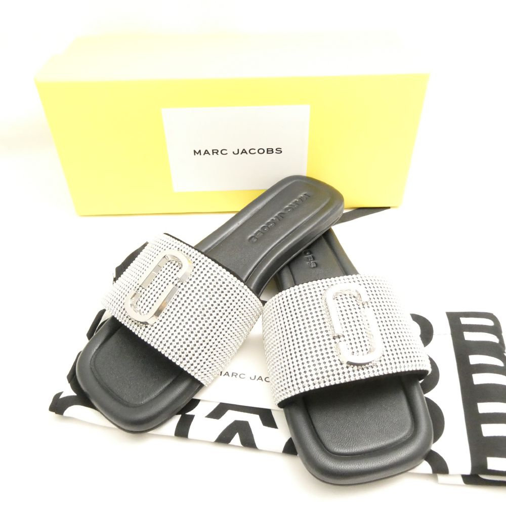 未使用 MARC JACOBS マークジェイコブス 2R3FFS006F05 サンダル 37 ラインストーン シャワーサンダル レディース AM8206 【中古】