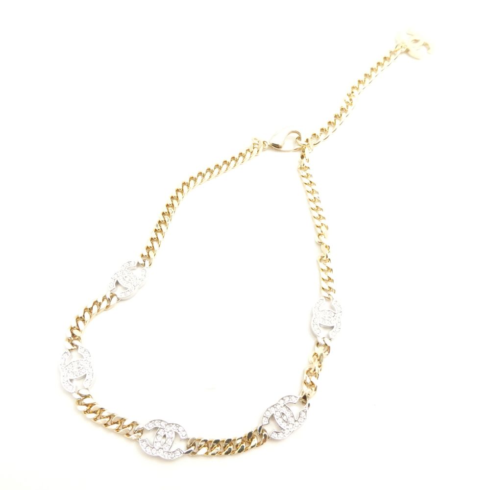 美品 CHANEL シャネル チョーカー ネックレス ココマーク 兼用 AO3893W2 【中古】