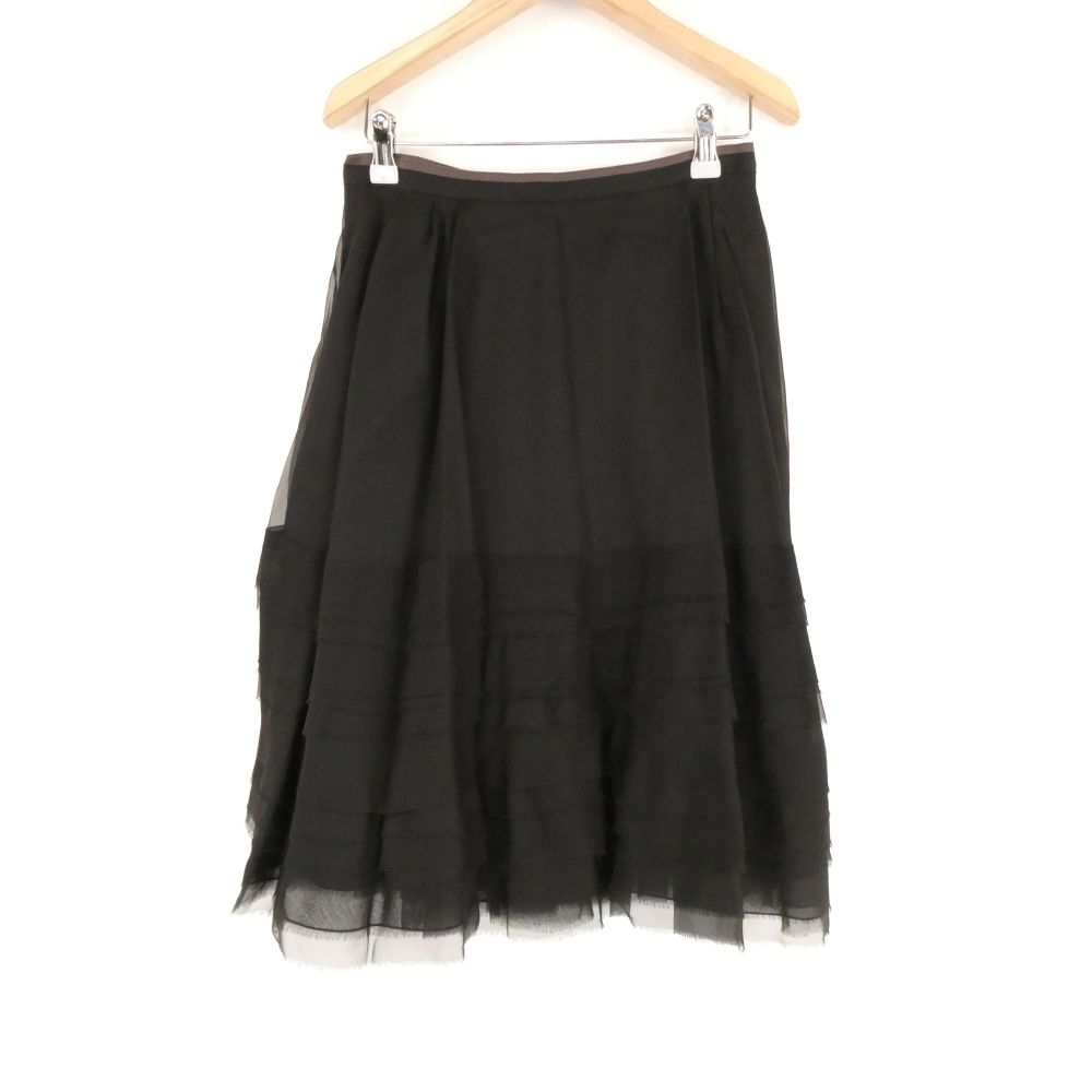 樂天商城 - 未使用 FOXEY BOUTIQUE フォクシー 37174 Chiffon Couture スカート 38 Sサイズ相当 シルク100% 絹 ひざ丈 シフォンクチュール レディース AU4202A54 【中古】