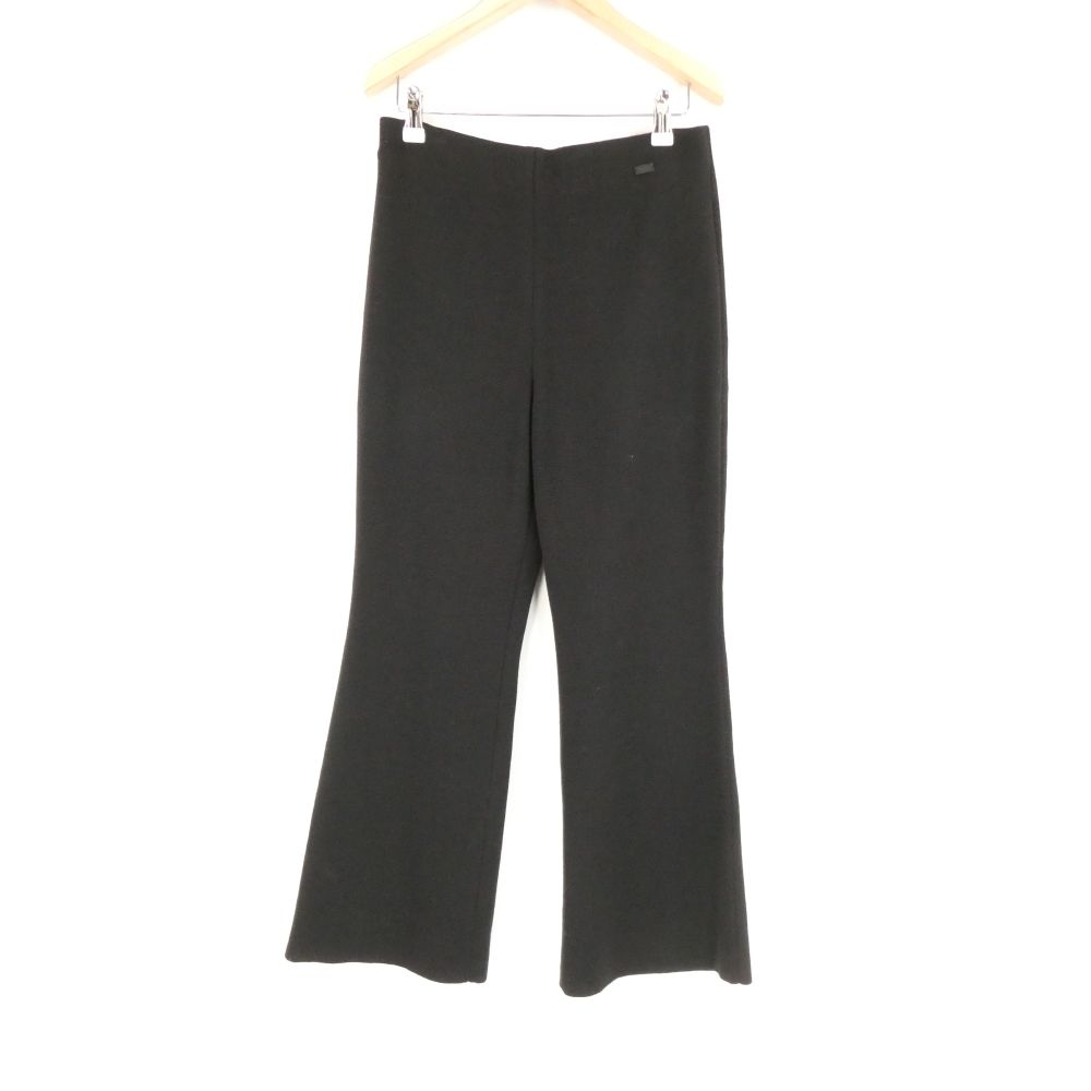 美品 FOXEY BOUTIQUE フォクシー 42371 Relax Pants クロップドパンツ 38 Sサイズ相当 ウール他 ウエストゴム ボトムス ロゴプレート付 レディース AU4213A55 【中古】
