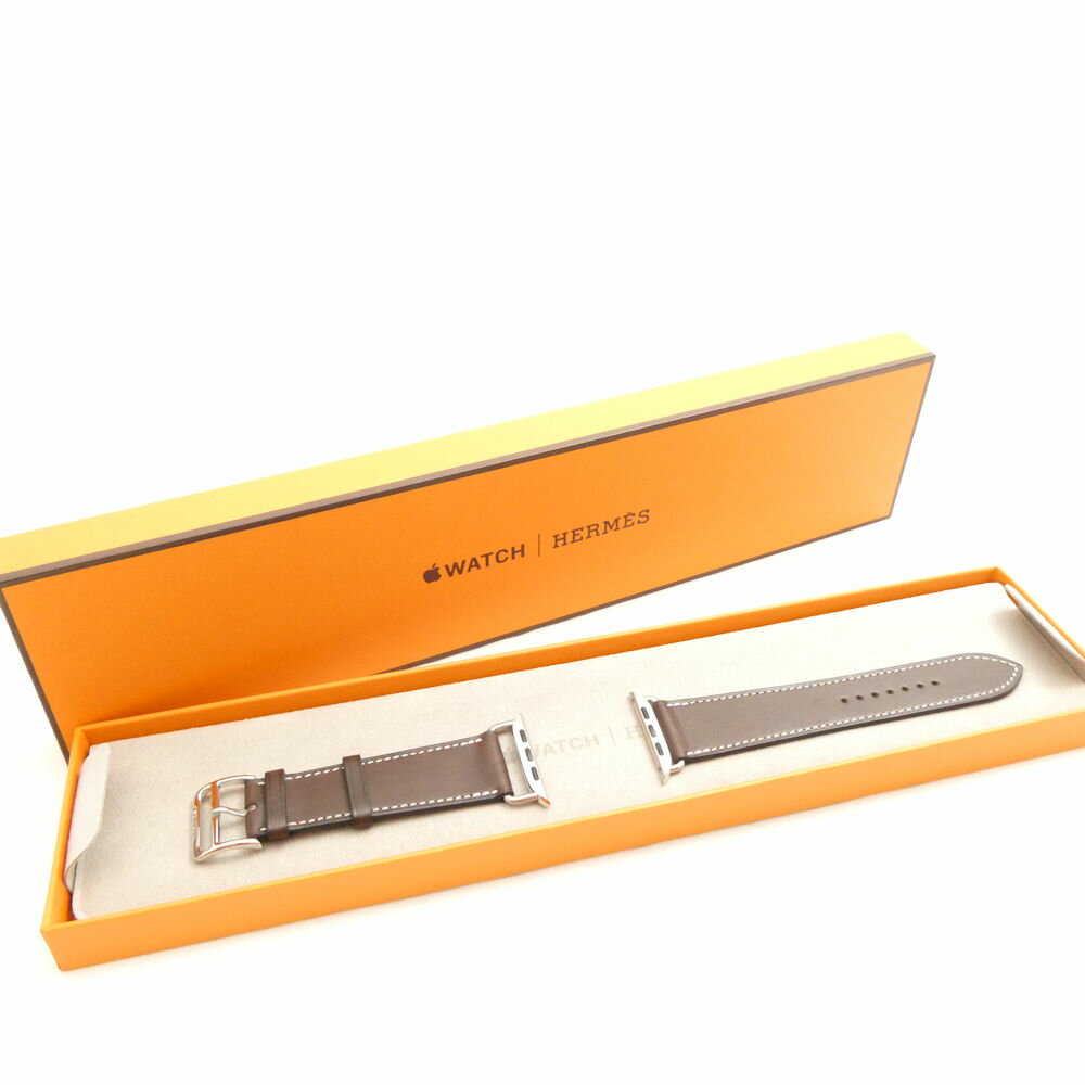 未使用 HERMES エルメス MN7X3FE/A アトラージュシンプルトゥール Apple Watch レザーバンド 45mm AM7926 【中古】