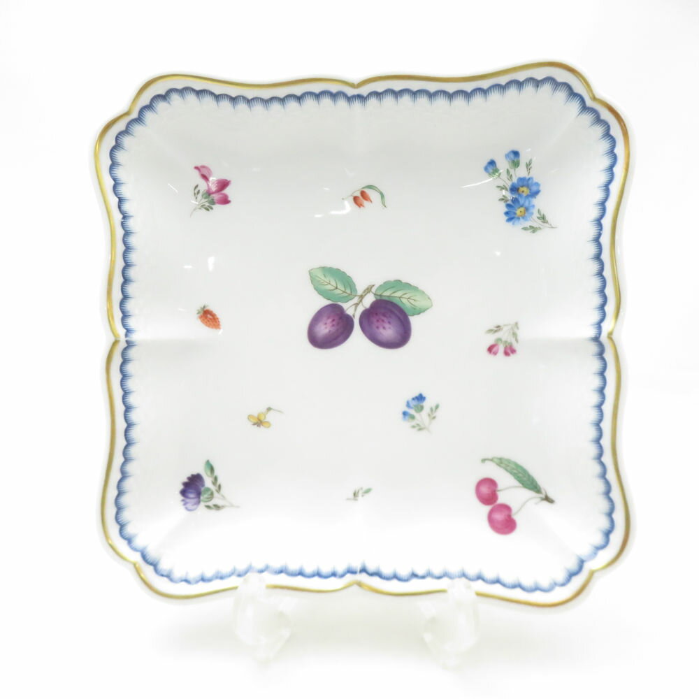 Richard Ginori リチャードジノリ イタリアンフルーツ スクエアプレート 21cm 果実柄 ディッシュ SC10632A2 【中古】