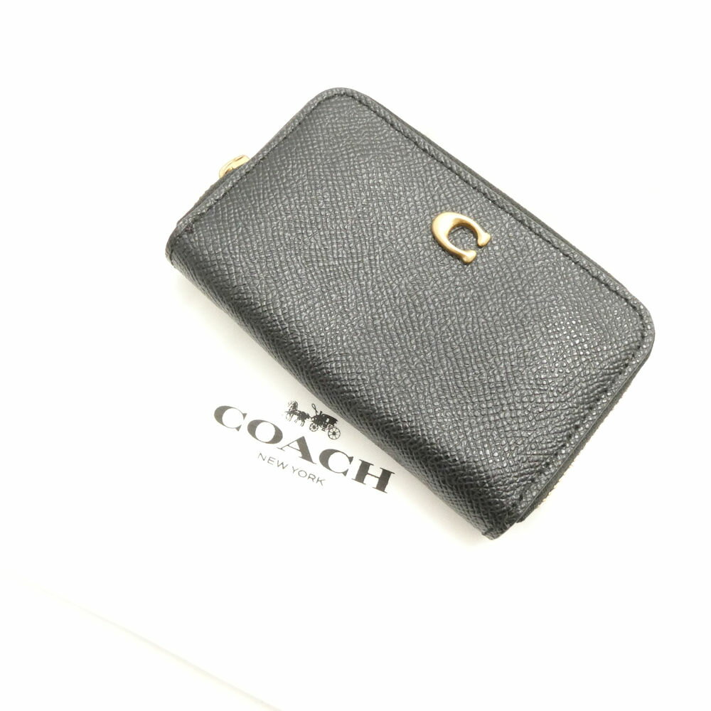 美品 COACH コーチ C6723 スモール ジップ アラウンド カードケース AN2866 【中古】