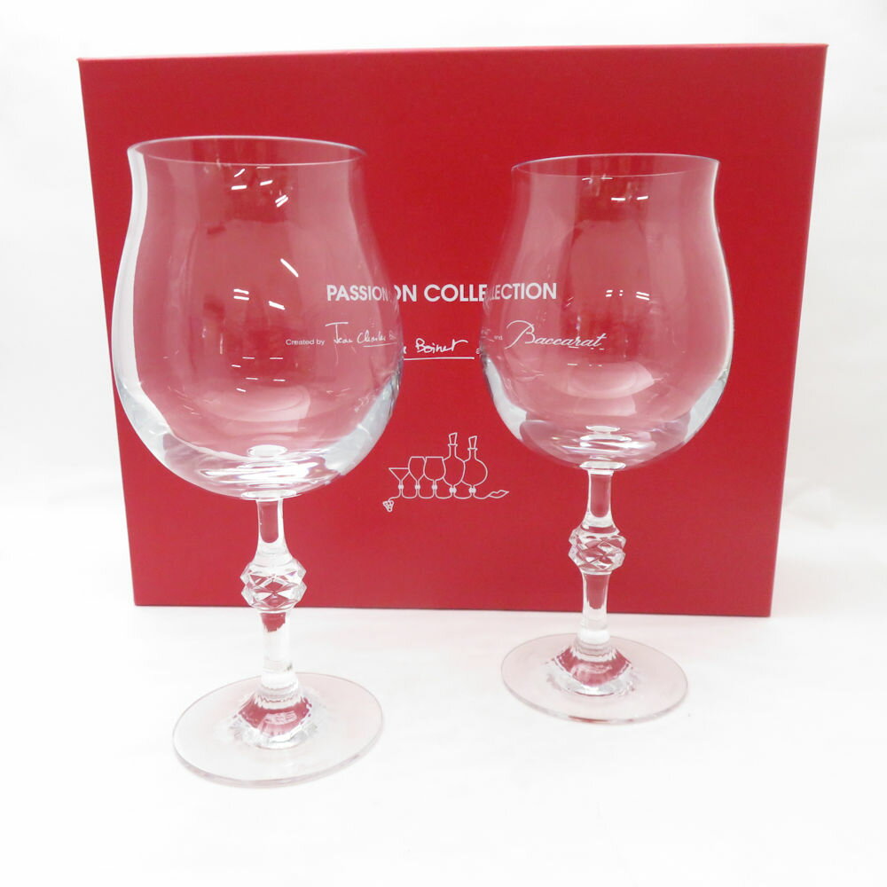 未使用 Baccarat バカラ パッション ジャン シャルル ボワセ ワイングラス 2客 ペア 高さ24cm SM4968C1 【中古】