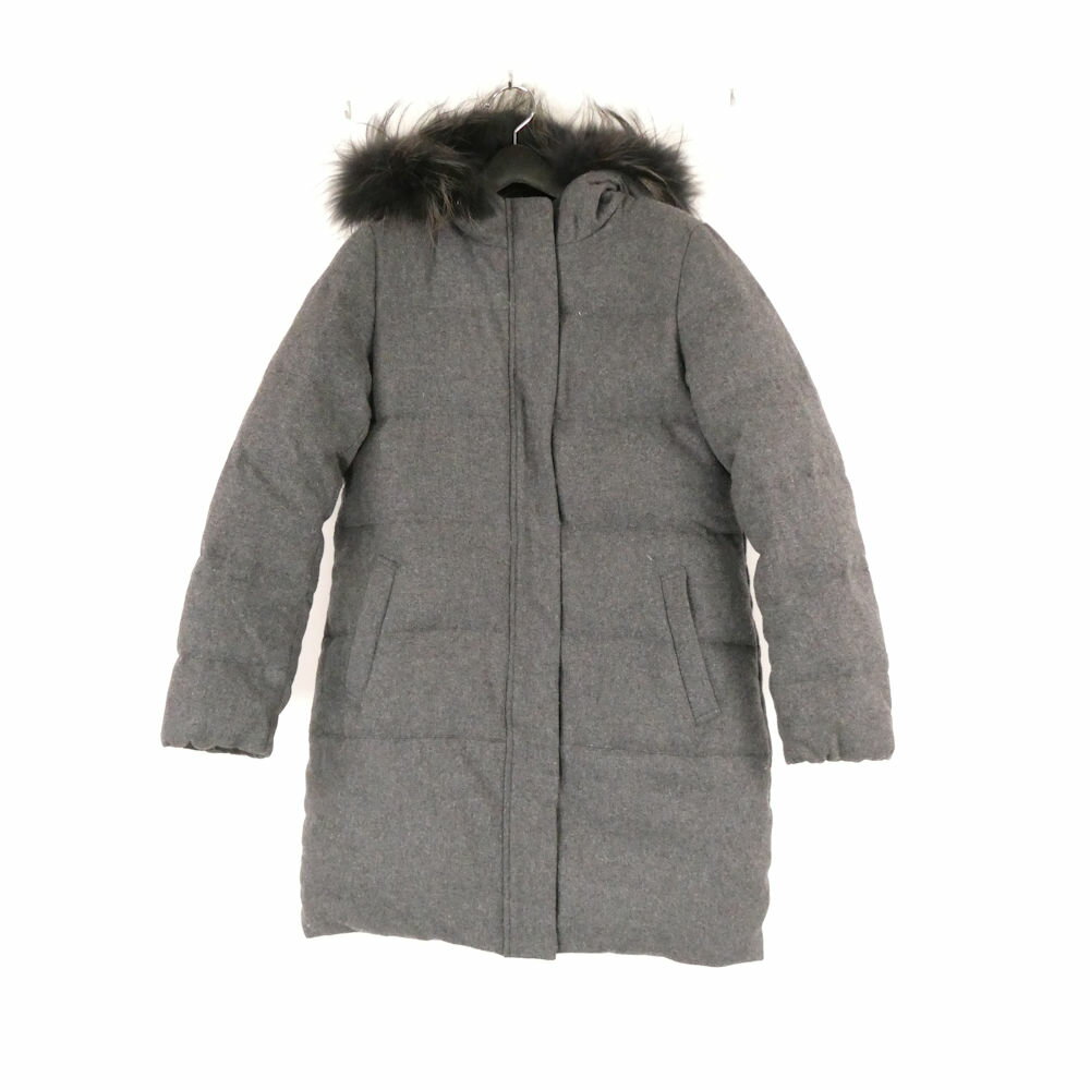 ​【美品】 スピックアンドスパン　ロングダウンコート　フード付き　グレー　M 追加》撥水フーデッドダウンコート | スピック＆スパン(Spick and Span
