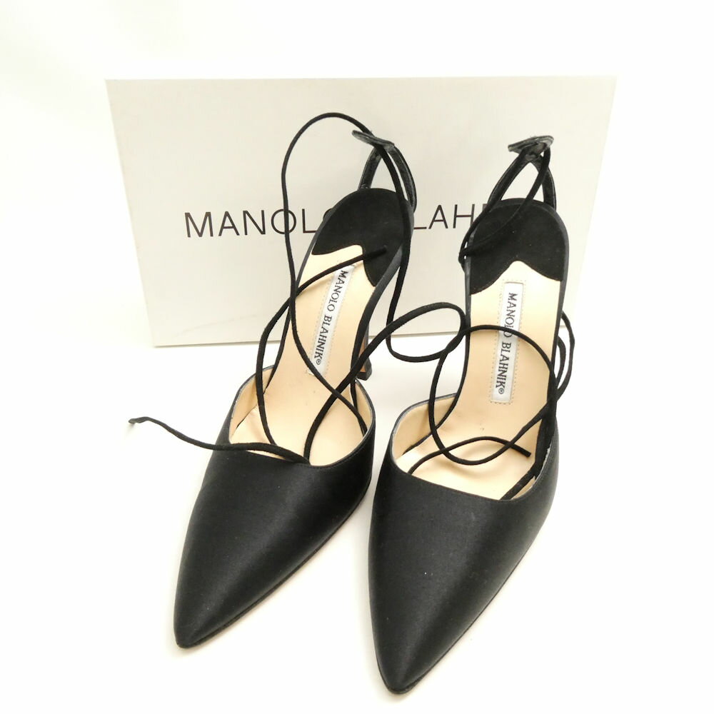 Rakuten - MANOLO BLAHNIK マノロブラニク バックオープン パンプス 36.5 ポインテッドトゥ レディース AN2822 【中古】