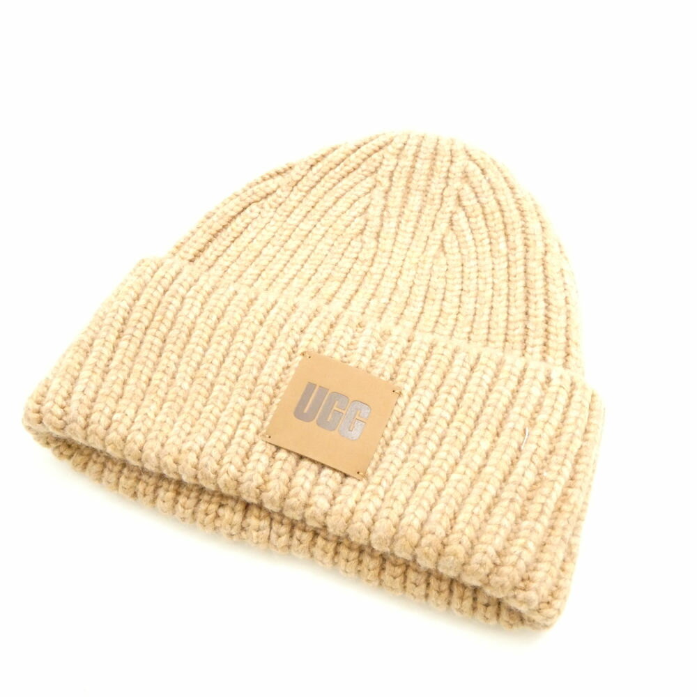 Rakuten - UGG アグ チャンキー リブ ビーニー ニット帽 モダクリル他 帽子 レディース AO3909 【中古】