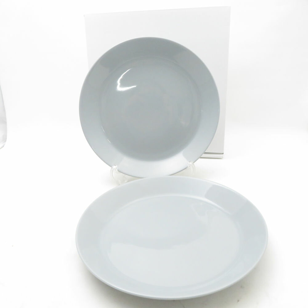 未使用 iittala イッタラ ティーマ 中皿 2枚 ペア 23cmプレート パールグレー 北欧 SO3812D1 【中古】