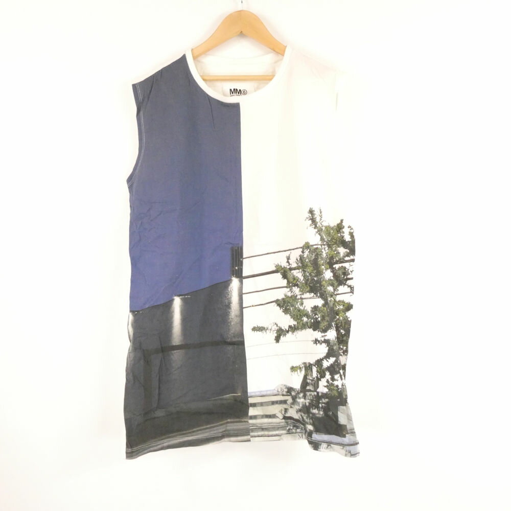 Rakuten - MM6 Maison Margiela エムエムシックス カットソー M コットン ノースリーブ チュニック ネイビー AN2682A42 【中古】
