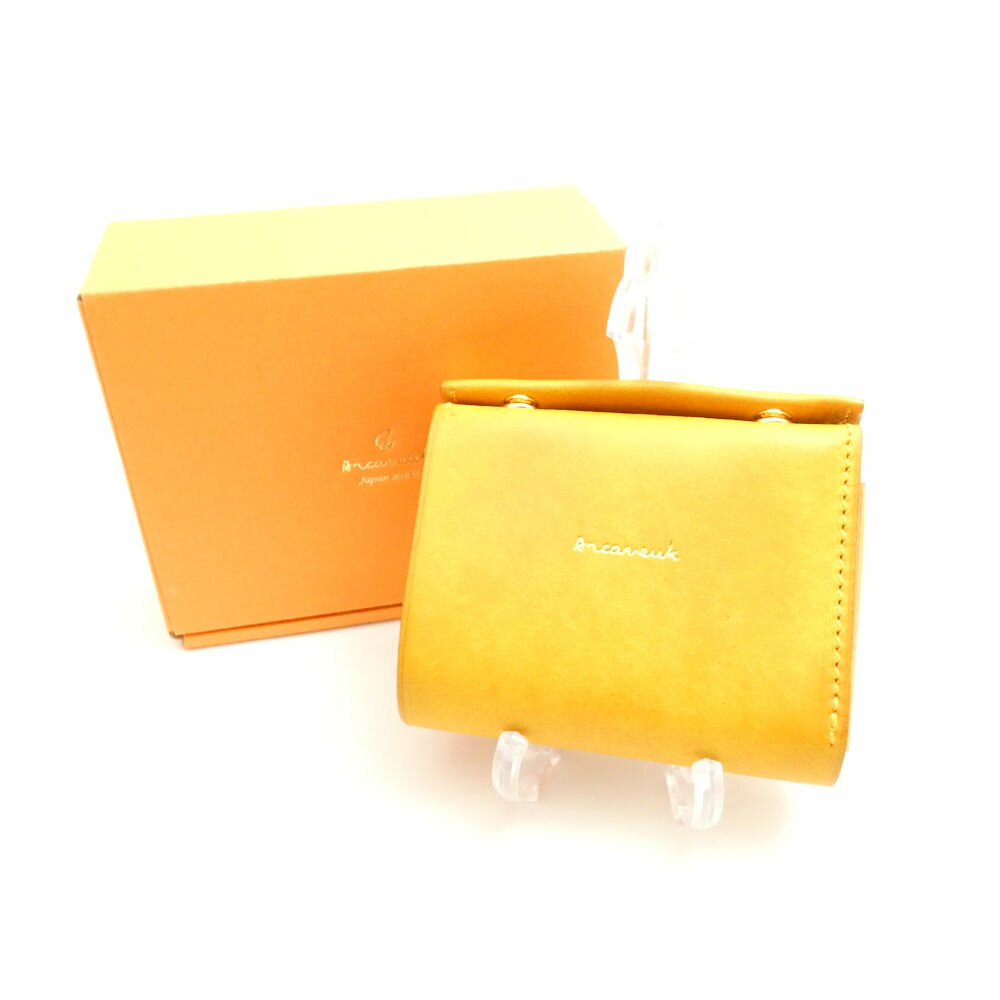 美品 Arcaneuk アルカヌーク roof ルーフ コンパクトウォレット レザー 左利き用 小銭入れ ミニ財布 AU4239 【中古】
