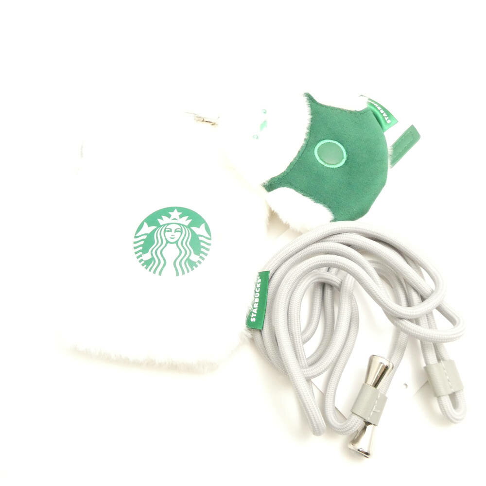 Rakuten - 美品 STARBUCKS スターバックス シマエナガ ショルダーポーチセット ポリエステル他 スタバ AC1780 【中古】