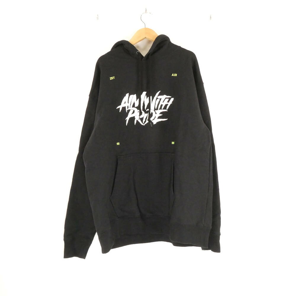 樂天商城 - 美品 ZETA DIVISION ゼータ ディビジョン BRUSH STROKE A.W.P HOODIE プルオーバー L コットン100％ 長袖 パーカー フード フーディ eスポーツ AM8302A70 【中古】