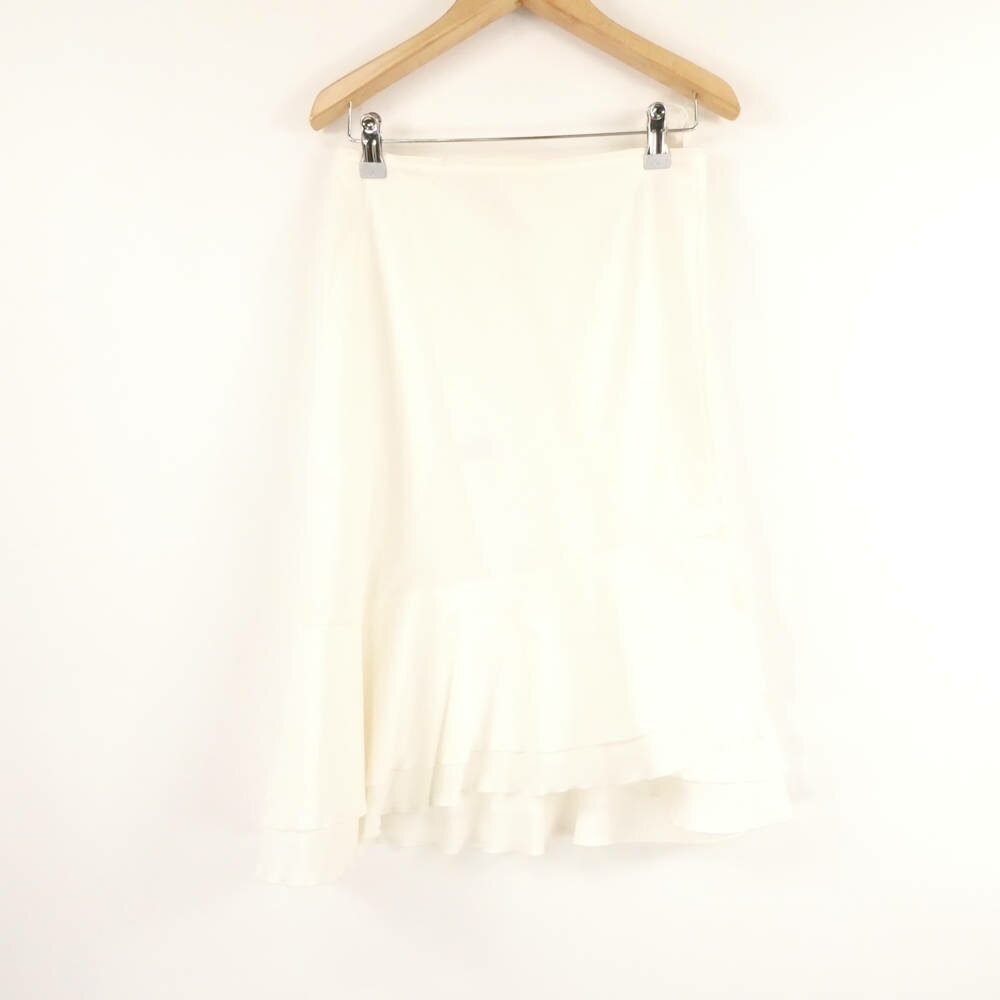 美品 BURBERRY BLUE LABEL バーバリー ラップスカート 38 コットン他 ひざ丈 巻きスカート レディース AO3974A75 【中古】